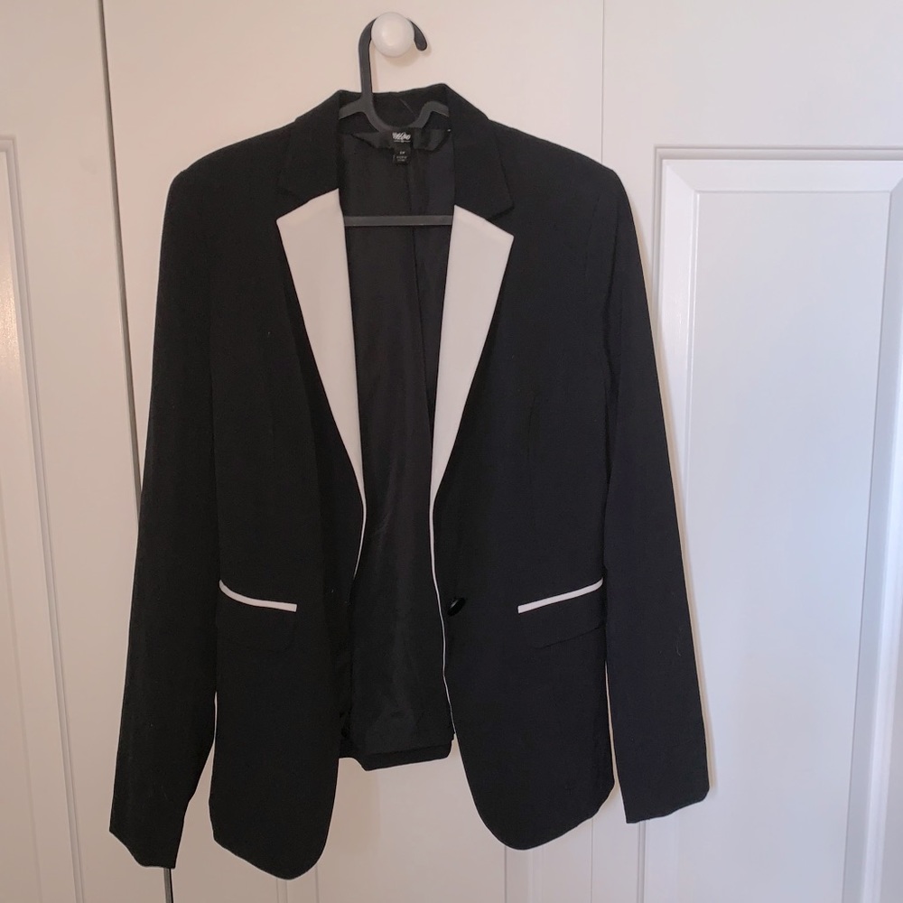 Black and white blazer